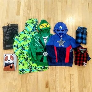 Boy's M Hoodie Flannel Lot